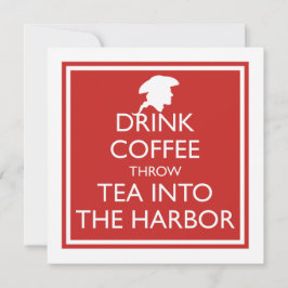 コーヒーを飲んで、紅茶をハーバーに投げ入れよう パーティ 招待状