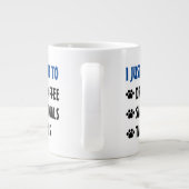 コーヒーを飲救み、動物、昼寝を取る ジャンボコーヒーマグカップ (裏面)