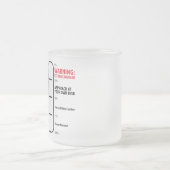 コーヒーを飲警告む人のマグカップ フロストグラスマグカップ (中央)