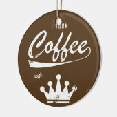 コーヒーをKOMに変える セラミックオーナメント (左)
