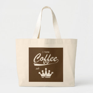 コーヒーをKOMに変える ラージトートバッグ