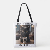 コーヒーをtouchしないおもしろい トートバッグ (裏面)