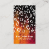 コーヒーアクセサリーパターン | カフェ 名刺 (正面)