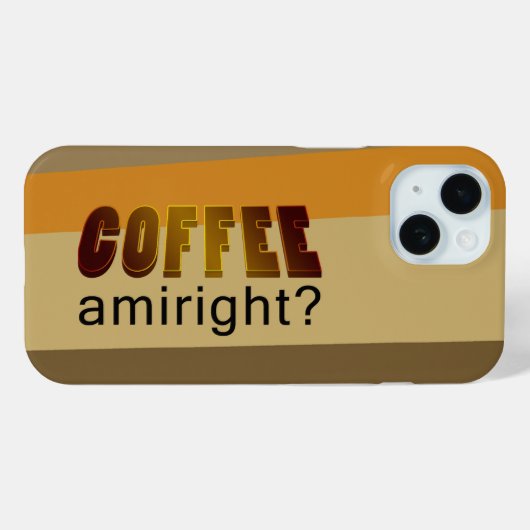 コーヒーアミライト？ Case-Mate iPhoneケース (裏面 (横))