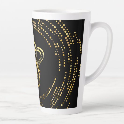 コーヒーアラビア語の書道 カフェラテマグ (右)