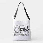 コーヒーアラームで一日を休める クロスボディバッグ (裏面)