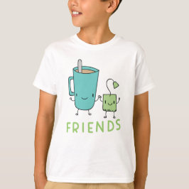 コーヒーアンドティーバッグ最高のフレンド Tシャツ