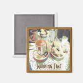 コーヒーアンドビグネツニューオーリンズカフェアウレイトドーナツ マグネット (正面/裏面)