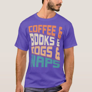 コーヒーアンプの本と犬アンプ昼寝カフェイン入り犬 Tシャツ