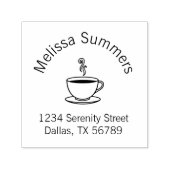 コーヒーアーチアドレスの蒸しカップ セルフインキングスタンプ (デザイン)