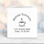 コーヒーアーチアドレスの蒸しカップ セルフインキングスタンプ