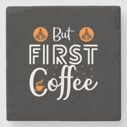 コーヒーアートがファーストコーヒー ストーンコースター (正面)