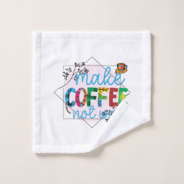 コーヒーアートが戦争ではなくコーヒーを作る ウォッシュタオル