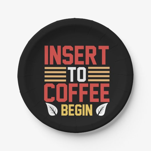 コーヒーアートのインサートからコーヒー開始 ペーパープレート (正面)