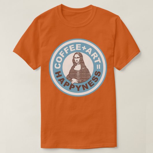 コーヒーアートの幸福 Tシャツ (デザイン正面)