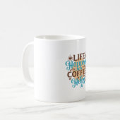 コーヒーアートの生活がコーヒーを救済生む コーヒーマグカップ (正面左)