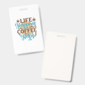 コーヒーアートの生活がコーヒーを救済生む バッジ (正面＆裏面)
