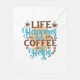 コーヒーアートの生活がコーヒーを救済生む フリースブランケット