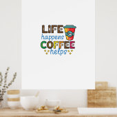 コーヒーアートの生活がコーヒーを救済生む ポスター (キッチン)