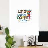 コーヒーアートの生活がコーヒーを救済生む ポスター (ホームオフィス)