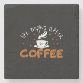 コーヒーアートの生活はコーヒーの後から始まる ストーンコースター