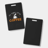 コーヒーアートの生活はコーヒーの後から始まる バッジ (正面＆裏面)