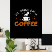 コーヒーアートの生活はコーヒーの後から始まる ポスター (ホームオフィス)