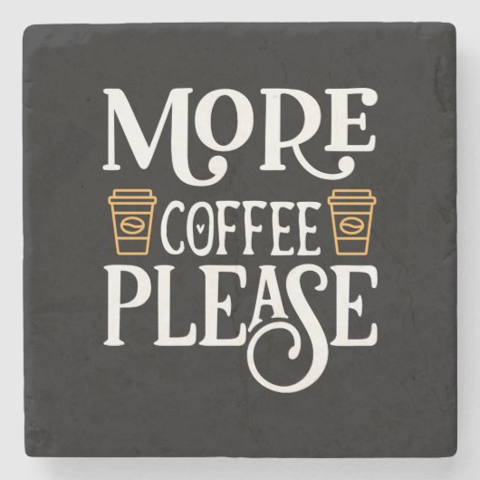 コーヒーアートもっとコーヒー ストーンコースター (正面)