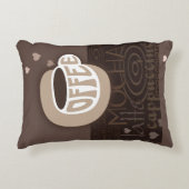 コーヒーアートアクセント枕 アクセントクッション (正面)