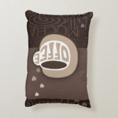 コーヒーアートアクセント枕 アクセントクッション (裏面(縦))