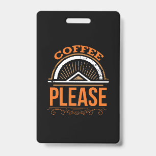 コーヒーアートコーヒーお願いします バッジ
