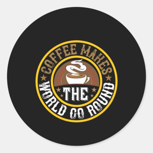 コーヒーアートコーヒーで世界を動かす ラウンドシール (正面)