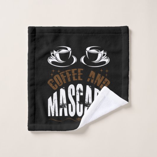コーヒーアートコーヒーとマスカラ ウォッシュタオル (ウォッシュタオル)
