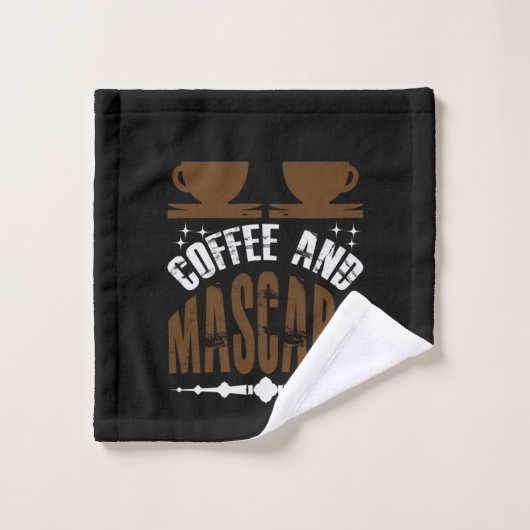 コーヒーアートコーヒーとマスカラ ウォッシュタオル (ウォッシュタオル)