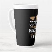 コーヒーアートコーヒーとマスカラ カフェラテマグ (左アングル)