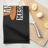 コーヒーアートコーヒーとマスカラ キッチンタオル (四つ折り)