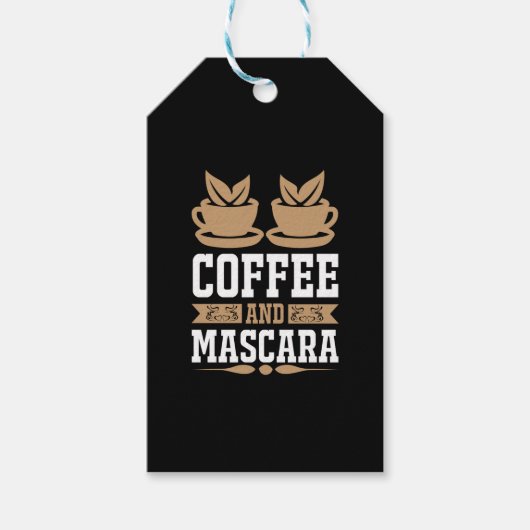 コーヒーアートコーヒーとマスカラ ギフトタグ (正面)