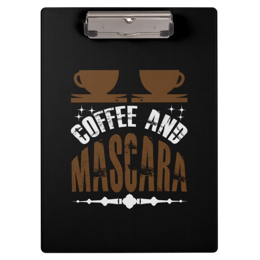 コーヒーアートコーヒーとマスカラ クリップボード (正面)