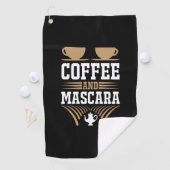 コーヒーアートコーヒーとマスカラ ゴルフタオル (インサイチュ)