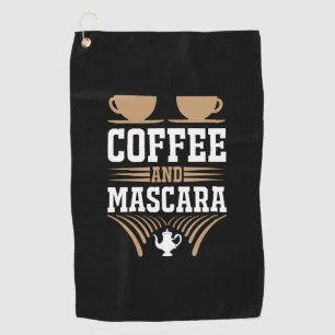 コーヒーアートコーヒーとマスカラ ゴルフタオル