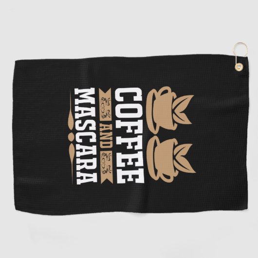 コーヒーアートコーヒーとマスカラ ゴルフタオル (横)