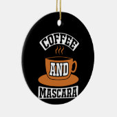 コーヒーアートコーヒーとマスカラ セラミックオーナメント (右)