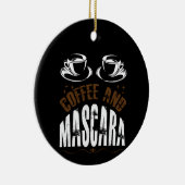 コーヒーアートコーヒーとマスカラ セラミックオーナメント (右)