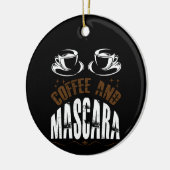コーヒーアートコーヒーとマスカラ セラミックオーナメント (左)