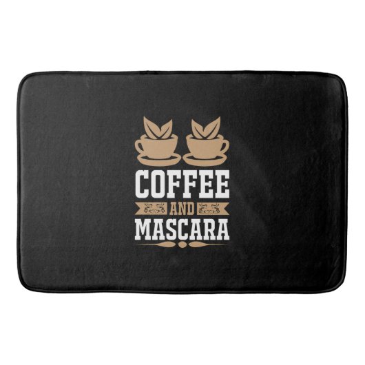 コーヒーアートコーヒーとマスカラ バスマット (正面)