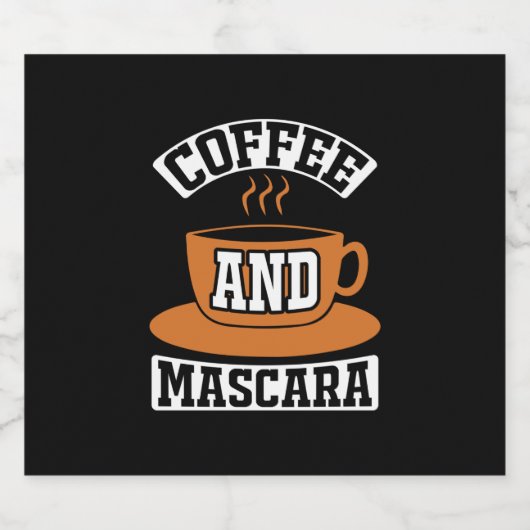 コーヒーアートコーヒーとマスカラ ビールラベル (シングルラベル)