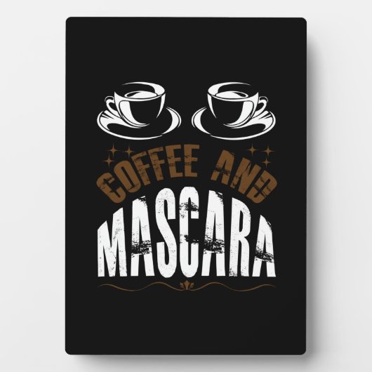 コーヒーアートコーヒーとマスカラ フォトプラーク (正面)
