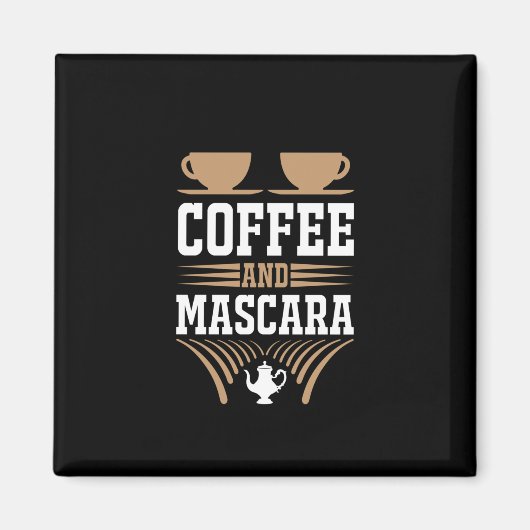 コーヒーアートコーヒーとマスカラ マグネット (正面)