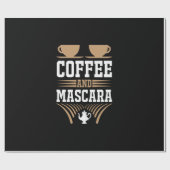 コーヒーアートコーヒーとマスカラ ラッピングペーパー (フラット)