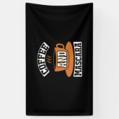 コーヒーアートコーヒーとマスカラ 横断幕 (縦)